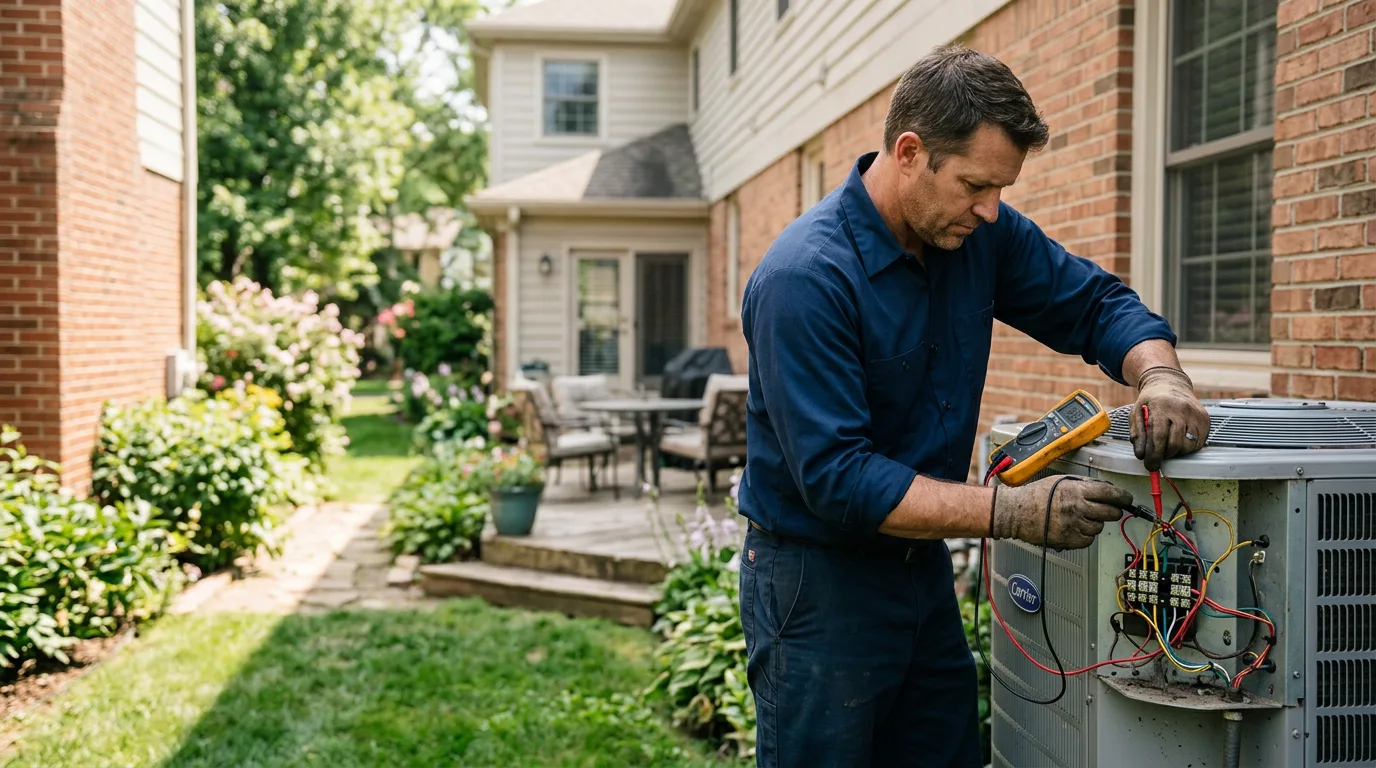 HVAC technician working near Commerce, OK
